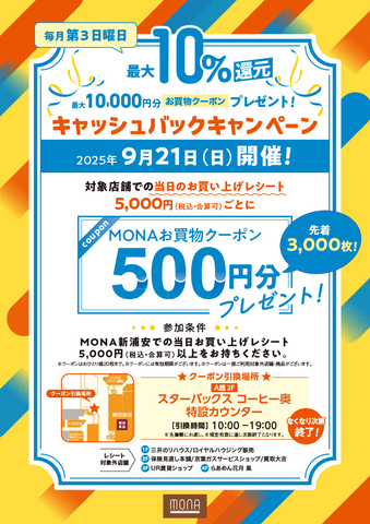 当日のお買上げ最大10％還元キャンペーン！