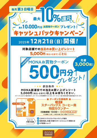 当日のお買上げ最大10%還元キャンペーン!